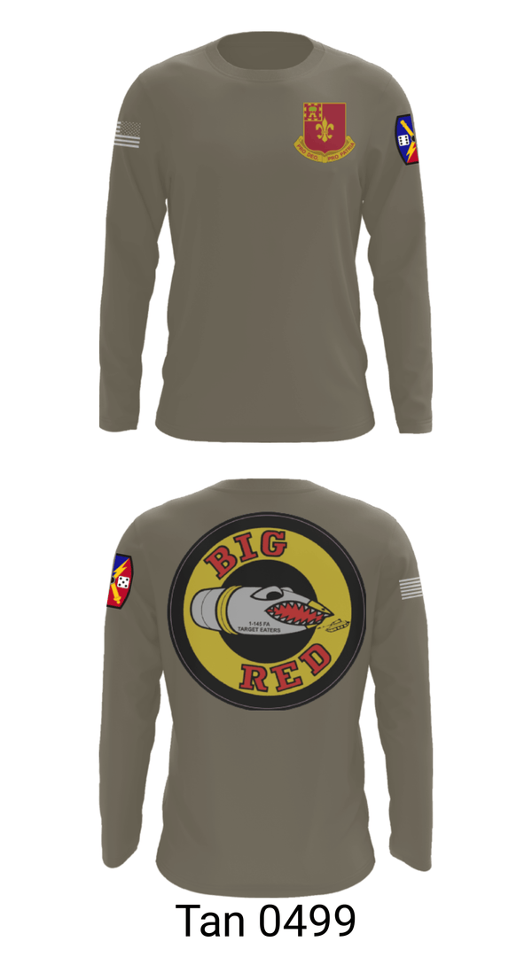 Long Sleeve Performance Shirt, 1-145 FA, National Guard, Teamtime, Team time, sublimation, custom sports apparel, team uniforms, spirit wear, spiritwear, sports uniforms, custom shirts, team store, custom team store, fundraiser sports, apparel fundraiser