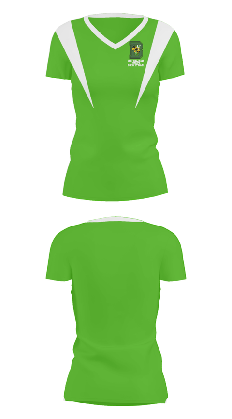 Women's Short Sleeve Vneck Shirt, Bethel High School Basketball, Women's Basketball, Teamtime, Team time, sublimation, custom sports apparel, team uniforms, spirit wear, spiritwear, sports uniforms, custom shirts, team store, custom team store, fundraiser sports, apparel fundraiser
