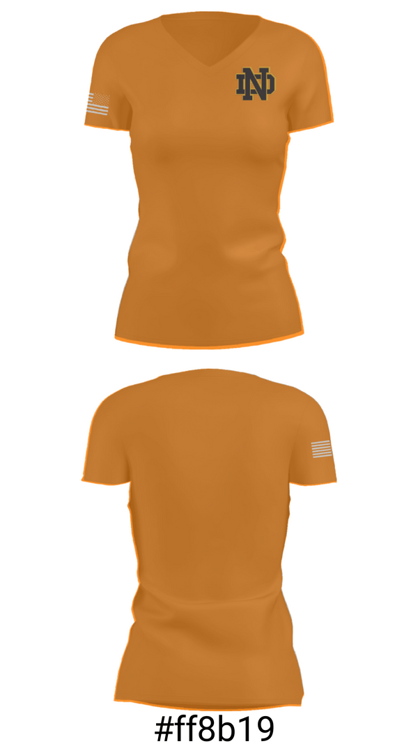 Women's Short Sleeve Vneck Shirt, Notre Dame Catholic High School, Spirit Store, Teamtime, Team time, sublimation, custom sports apparel, team uniforms, spirit wear, spiritwear, sports uniforms, custom shirts, team store, custom team store, fundraiser sports, apparel fundraiser