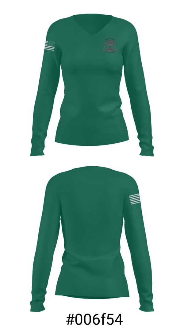 Women's Long Sleeve Vneck Shirt, A class act barbershop, , Teamtime, Team time, sublimation, custom sports apparel, team uniforms, spirit wear, spiritwear, sports uniforms, custom shirts, team store, custom team store, fundraiser sports, apparel fundraiser