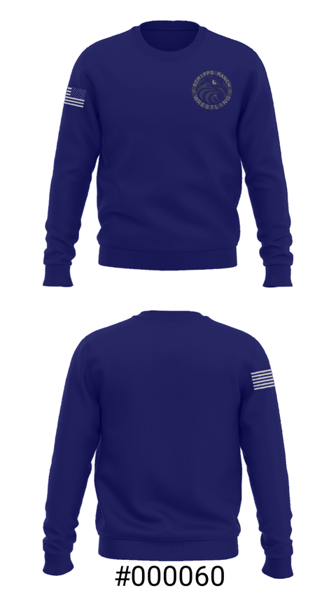 Crew Neck Sweatshirt, Scripps Ranch High School Wrestling, Wrestling, Teamtime, Team time, sublimation, custom sports apparel, team uniforms, spirit wear, spiritwear, sports uniforms, custom shirts, team store, custom team store, fundraiser sports, apparel fundraiser