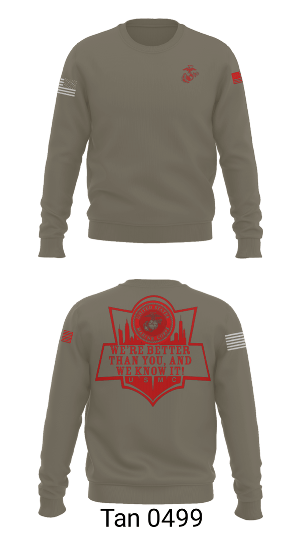 Crew Neck Sweatshirt, RSS EMPIRE STATE, Marines, Teamtime, Team time, sublimation, custom sports apparel, team uniforms, spirit wear, spiritwear, sports uniforms, custom shirts, team store, custom team store, fundraiser sports, apparel fundraiser