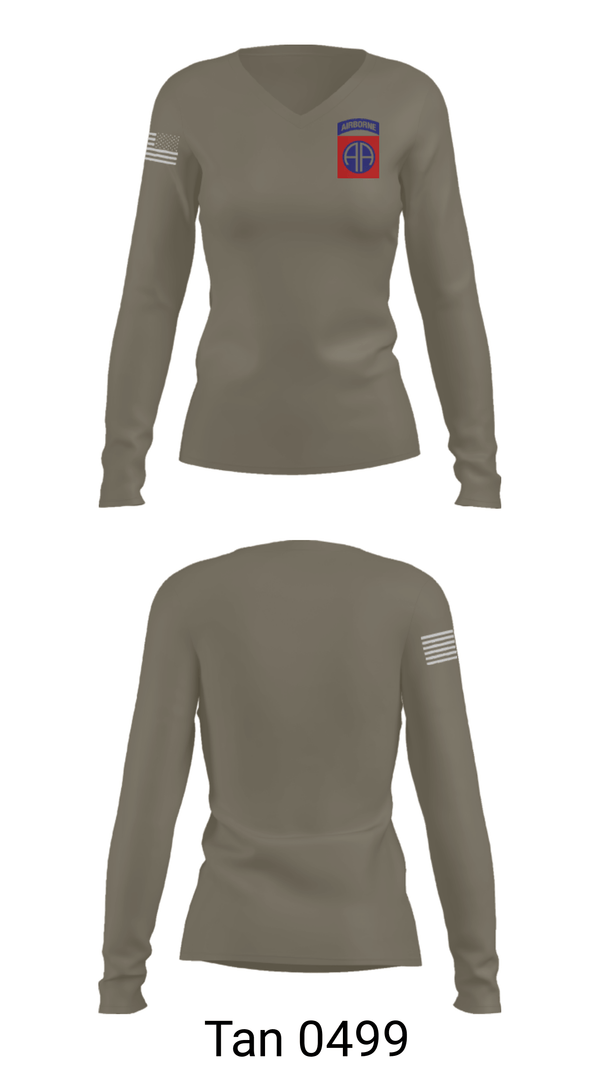 Women's Long Sleeve Vneck Shirt, , Army, Teamtime, Team time, sublimation, custom sports apparel, team uniforms, spirit wear, spiritwear, sports uniforms, custom shirts, team store, custom team store, fundraiser sports, apparel fundraiser