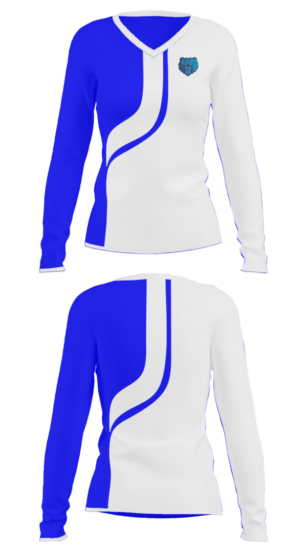 Women's Long Sleeve Vneck Shirt, Sylvan Hills High School Wrestling, Wrestling, Teamtime, Team time, sublimation, custom sports apparel, team uniforms, spirit wear, spiritwear, sports uniforms, custom shirts, team store, custom team store, fundraiser sports, apparel fundraiser