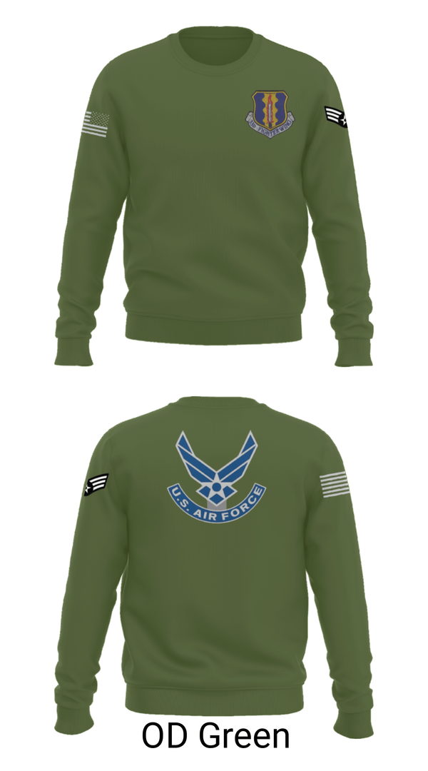 Crew Neck Sweatshirt, 33rd Tactical Fighter Wing, Air Force, Teamtime, Team time, sublimation, custom sports apparel, team uniforms, spirit wear, spiritwear, sports uniforms, custom shirts, team store, custom team store, fundraiser sports, apparel fundraiser