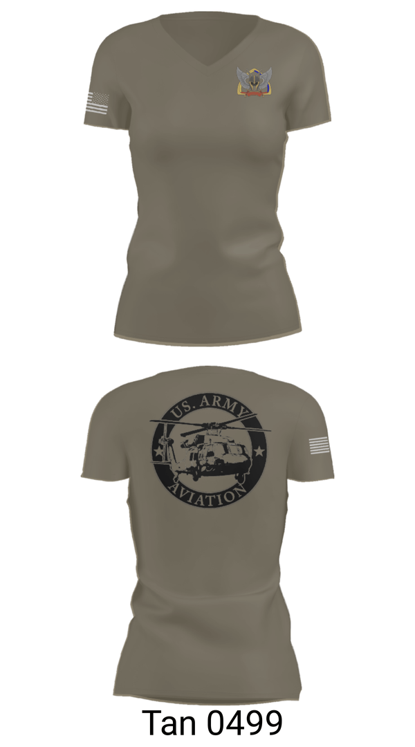 Women's Short Sleeve Vneck Shirt, A Co 1-13 AVN REGT, Army, Teamtime, Team time, sublimation, custom sports apparel, team uniforms, spirit wear, spiritwear, sports uniforms, custom shirts, team store, custom team store, fundraiser sports, apparel fundraiser