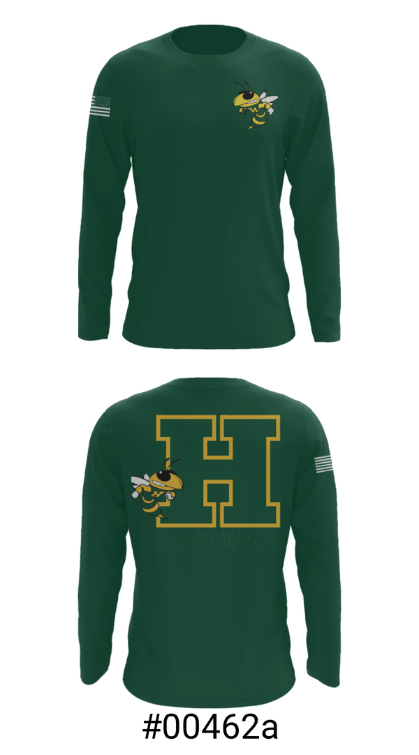 Long Sleeve Performance Shirt, Hastings High School Basketball, Men's Basketball, Teamtime, Team time, sublimation, custom sports apparel, team uniforms, spirit wear, spiritwear, sports uniforms, custom shirts, team store, custom team store, fundraiser sports, apparel fundraiser