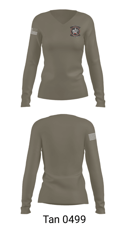 Women's Long Sleeve Vneck Shirt, VMGR-234, Marines, Teamtime, Team time, sublimation, custom sports apparel, team uniforms, spirit wear, spiritwear, sports uniforms, custom shirts, team store, custom team store, fundraiser sports, apparel fundraiser