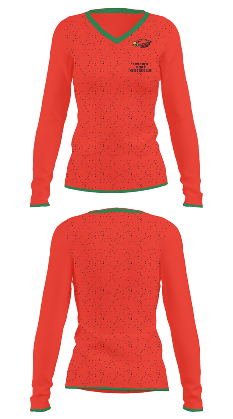 Women's Long Sleeve Vneck Shirt, Southern Boone Wrestling Club, Wrestling, Teamtime, Team time, sublimation, custom sports apparel, team uniforms, spirit wear, spiritwear, sports uniforms, custom shirts, team store, custom team store, fundraiser sports, apparel fundraiser