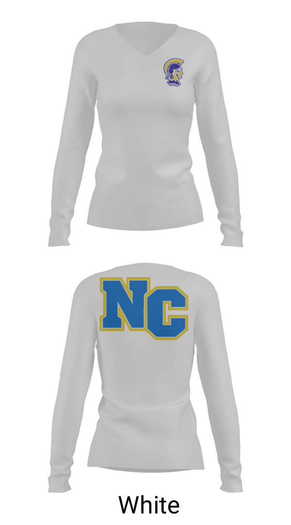 Women's Long Sleeve Vneck Shirt, North County Middle School Basketball, Women's Basketball, Teamtime, Team time, sublimation, custom sports apparel, team uniforms, spirit wear, spiritwear, sports uniforms, custom shirts, team store, custom team store, fundraiser sports, apparel fundraiser