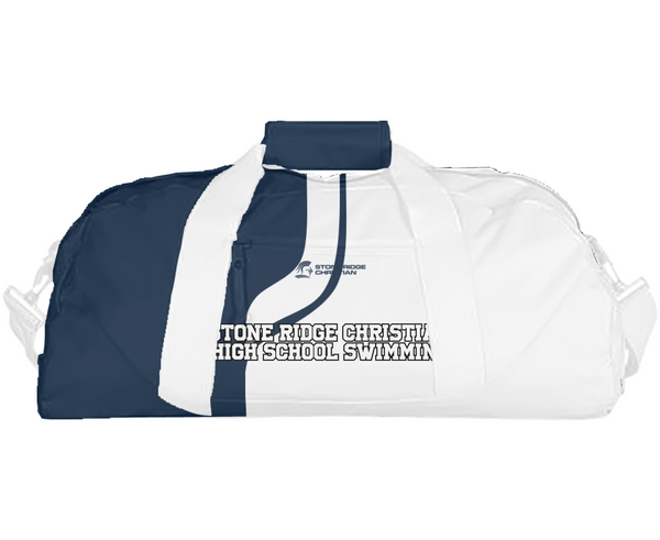Duffle Bag, Stone Ridge Christian High School Swimming, Swimming, Teamtime, Team time, sublimation, custom sports apparel, team uniforms, spirit wear, spiritwear, sports uniforms, custom shirts, team store, custom team store, fundraiser sports, apparel fundraiser
