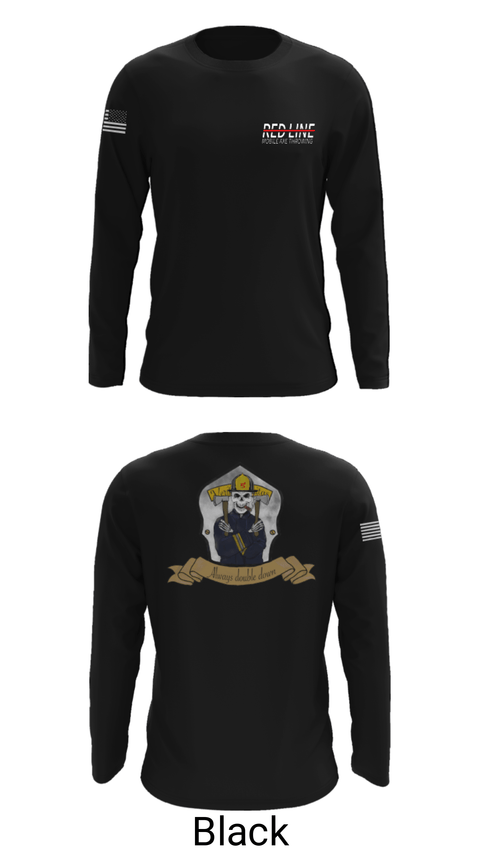 Long Sleeve Performance Shirt, Red Line Mobile Axe Throwing, , Teamtime, Team time, sublimation, custom sports apparel, team uniforms, spirit wear, spiritwear, sports uniforms, custom shirts, team store, custom team store, fundraiser sports, apparel fundraiser