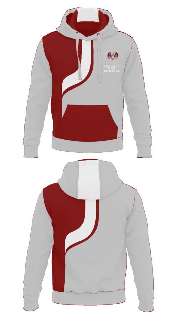 Hoodie, Gorham High School Basketball, Women's Basketball, Teamtime, Team time, sublimation, custom sports apparel, team uniforms, spirit wear, spiritwear, sports uniforms, custom shirts, team store, custom team store, fundraiser sports, apparel fundraiser