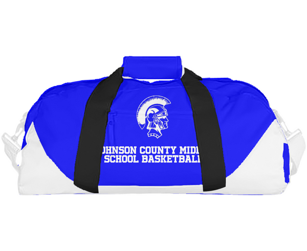 Duffle Bag, Johnson County Middle School Basketball, Women's Basketball, Teamtime, Team time, sublimation, custom sports apparel, team uniforms, spirit wear, spiritwear, sports uniforms, custom shirts, team store, custom team store, fundraiser sports, apparel fundraiser
