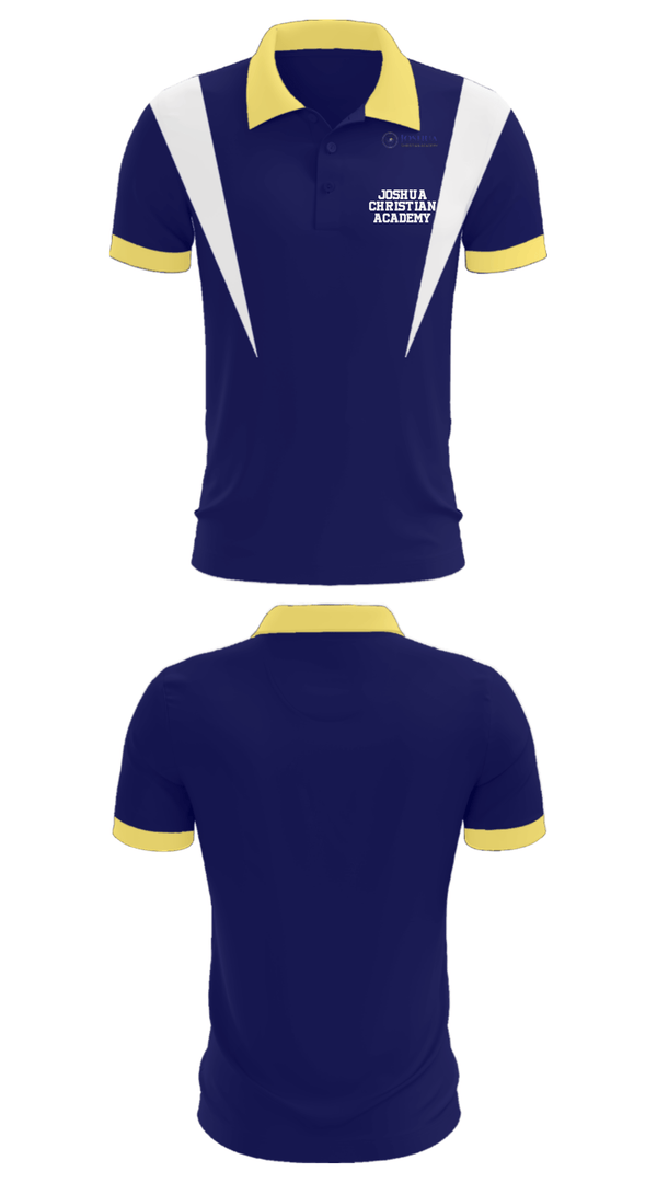 Short Sleeve Performance Polo, Joshua Christian Academy, Track & Field, Teamtime, Team time, sublimation, custom sports apparel, team uniforms, spirit wear, spiritwear, sports uniforms, custom shirts, team store, custom team store, fundraiser sports, apparel fundraiser