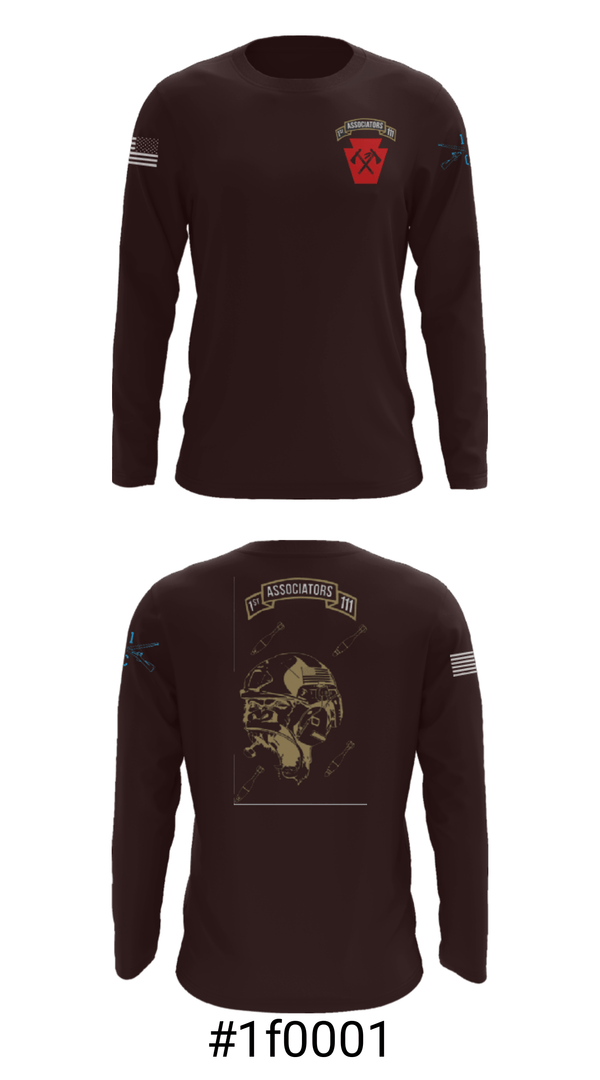 Long Sleeve Performance Shirt, 1-111th IN BN 38506759, Army, Teamtime, Team time, sublimation, custom sports apparel, team uniforms, spirit wear, spiritwear, sports uniforms, custom shirts, team store, custom team store, fundraiser sports, apparel fundraiser