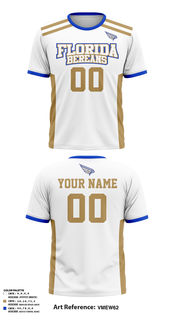 Short Sleeve Performance Shirt, FLORIDA BEREANS, Football, Teamtime, Team time, sublimation, custom sports apparel, team uniforms, spirit wear, spiritwear, sports uniforms, custom shirts, team store, custom team store, fundraiser sports, apparel fundraiser