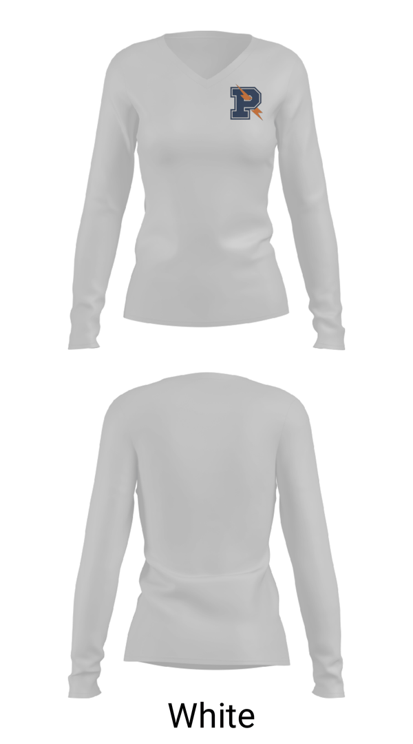Women's Long Sleeve Vneck Shirt, Powers Catholic High School Basketball, Men's Basketball, Teamtime, Team time, sublimation, custom sports apparel, team uniforms, spirit wear, spiritwear, sports uniforms, custom shirts, team store, custom team store, fundraiser sports, apparel fundraiser