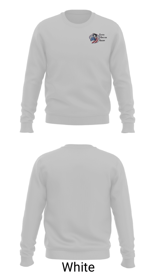 Crew Neck Sweatshirt, Clinton Christian Academy, Spirit Store, Teamtime, Team time, sublimation, custom sports apparel, team uniforms, spirit wear, spiritwear, sports uniforms, custom shirts, team store, custom team store, fundraiser sports, apparel fundraiser