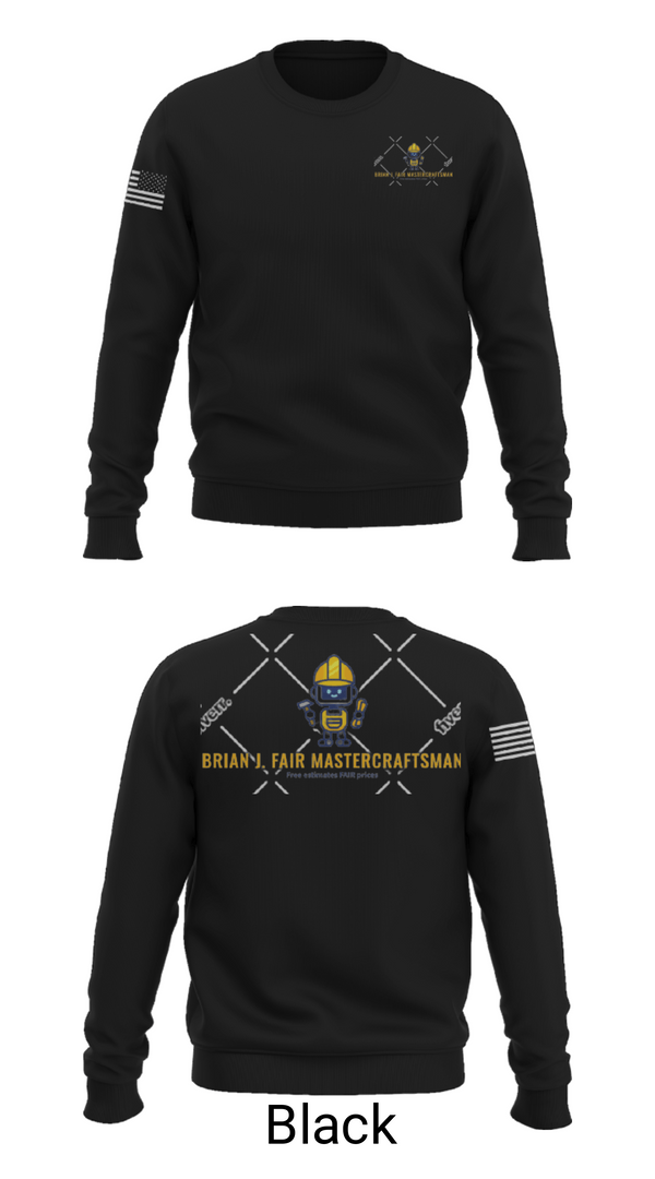 Crew Neck Sweatshirt, Brian J Fair Master Craftsman, , Teamtime, Team time, sublimation, custom sports apparel, team uniforms, spirit wear, spiritwear, sports uniforms, custom shirts, team store, custom team store, fundraiser sports, apparel fundraiser