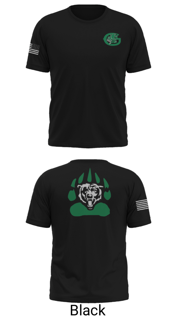 Short Sleeve Performance Shirt, Gold-Burg High School Basketball, Women's Basketball, Teamtime, Team time, sublimation, custom sports apparel, team uniforms, spirit wear, spiritwear, sports uniforms, custom shirts, team store, custom team store, fundraiser sports, apparel fundraiser