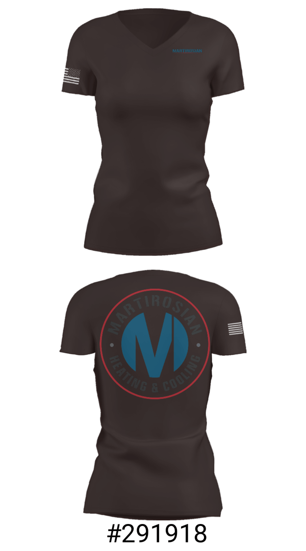 Women's Short Sleeve Vneck Shirt, Martirosian Heating and Cooling, , Teamtime, Team time, sublimation, custom sports apparel, team uniforms, spirit wear, spiritwear, sports uniforms, custom shirts, team store, custom team store, fundraiser sports, apparel fundraiser