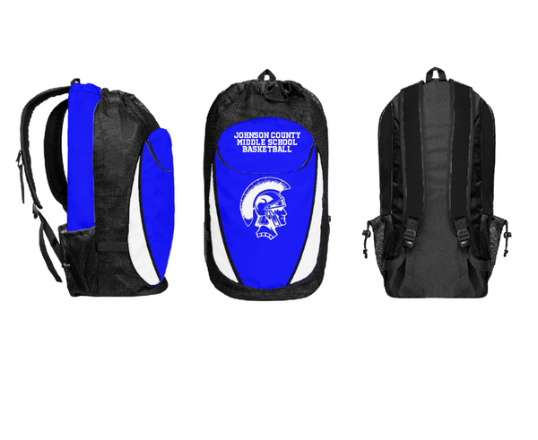 Gear Bag, Johnson County Middle School Basketball, Women's Basketball, Teamtime, Team time, sublimation, custom sports apparel, team uniforms, spirit wear, spiritwear, sports uniforms, custom shirts, team store, custom team store, fundraiser sports, apparel fundraiser