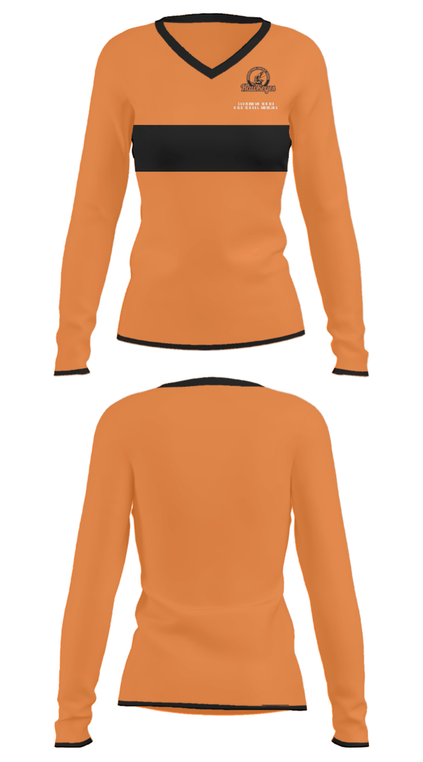 Women's Long Sleeve Vneck Shirt, Cooperstown Senior High School Wrestling, Wrestling, Teamtime, Team time, sublimation, custom sports apparel, team uniforms, spirit wear, spiritwear, sports uniforms, custom shirts, team store, custom team store, fundraiser sports, apparel fundraiser