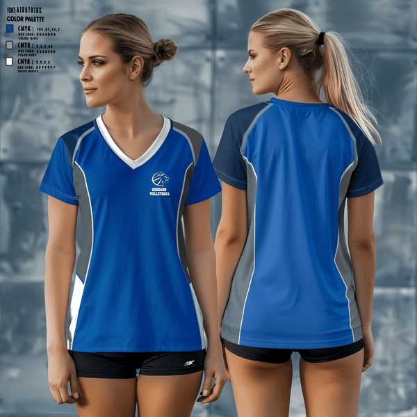 Women's Short Sleeve Vneck Shirt, Goddard High School Volleyball, Women's Volleyball, Teamtime, Team time, sublimation, custom sports apparel, team uniforms, spirit wear, spiritwear, sports uniforms, custom shirts, team store, custom team store, fundraiser sports, apparel fundraiser