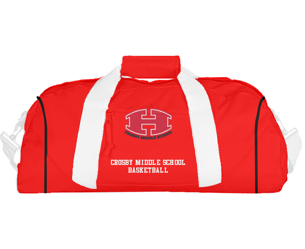 Duffle Bag, Crosby Middle School Basketball, Women's Basketball, Teamtime, Team time, sublimation, custom sports apparel, team uniforms, spirit wear, spiritwear, sports uniforms, custom shirts, team store, custom team store, fundraiser sports, apparel fundraiser