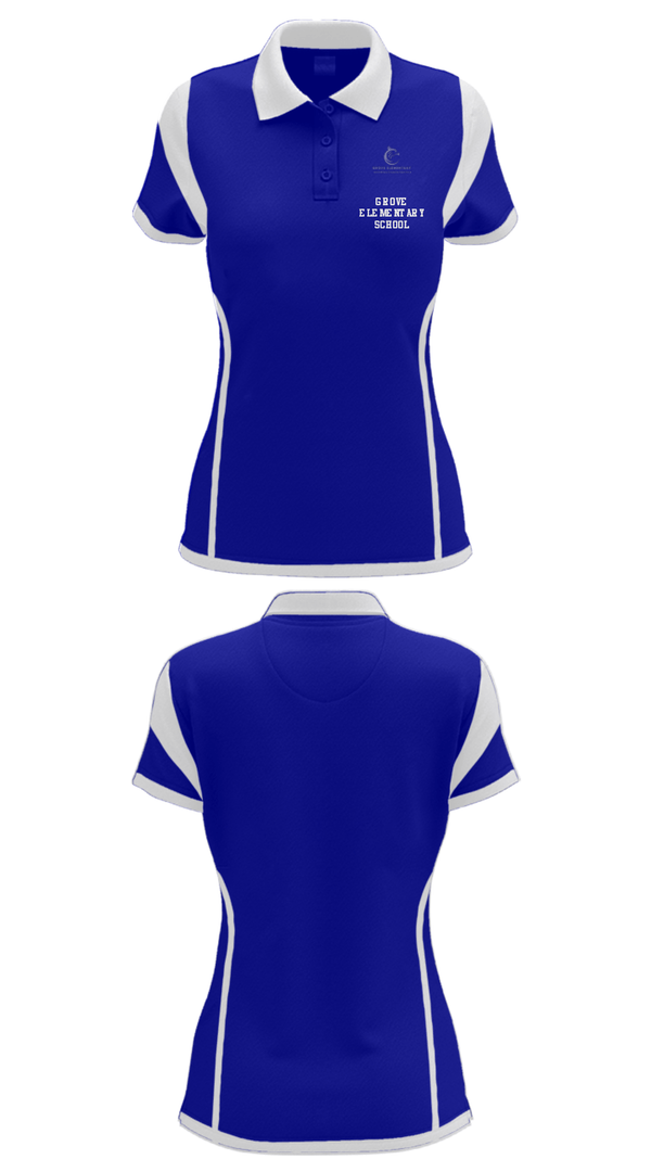 Women's Short Sleeve Performance Polo, Grove Elementary School, Spirit Store, Teamtime, Team time, sublimation, custom sports apparel, team uniforms, spirit wear, spiritwear, sports uniforms, custom shirts, team store, custom team store, fundraiser sports, apparel fundraiser