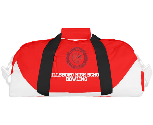 Duffle Bag, Hillsboro High School Bowling, Bowling, Teamtime, Team time, sublimation, custom sports apparel, team uniforms, spirit wear, spiritwear, sports uniforms, custom shirts, team store, custom team store, fundraiser sports, apparel fundraiser