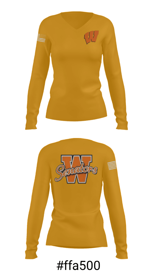 Women's Long Sleeve Vneck Shirt, Portsmouth West High School Basketball, Women's Basketball, Teamtime, Team time, sublimation, custom sports apparel, team uniforms, spirit wear, spiritwear, sports uniforms, custom shirts, team store, custom team store, fundraiser sports, apparel fundraiser
