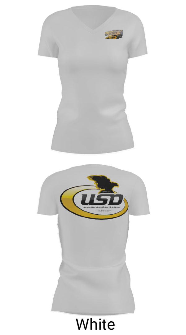 Women's Short Sleeve Vneck Shirt, USD INC., , Teamtime, Team time, sublimation, custom sports apparel, team uniforms, spirit wear, spiritwear, sports uniforms, custom shirts, team store, custom team store, fundraiser sports, apparel fundraiser