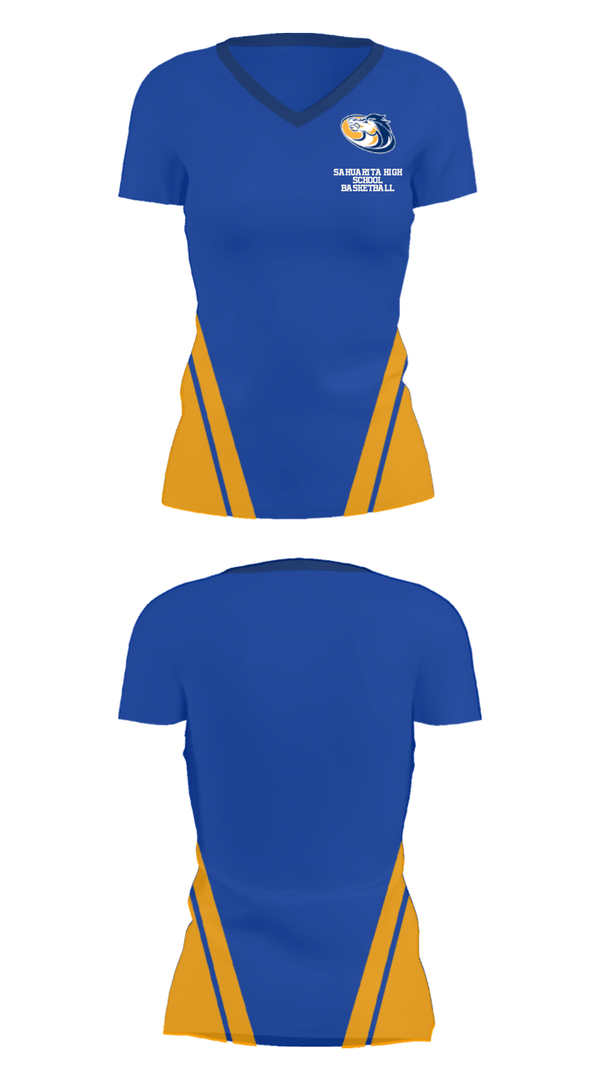 Women's Short Sleeve Vneck Shirt, Sahuarita High School Basketball, Men's Basketball, Teamtime, Team time, sublimation, custom sports apparel, team uniforms, spirit wear, spiritwear, sports uniforms, custom shirts, team store, custom team store, fundraiser sports, apparel fundraiser