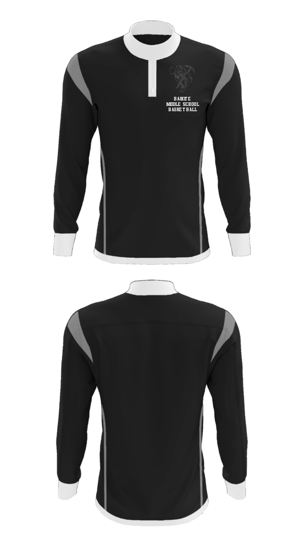 Quarter Zip Jacket, Bauxite Middle School Basketball, Men's Basketball, Teamtime, Team time, sublimation, custom sports apparel, team uniforms, spirit wear, spiritwear, sports uniforms, custom shirts, team store, custom team store, fundraiser sports, apparel fundraiser