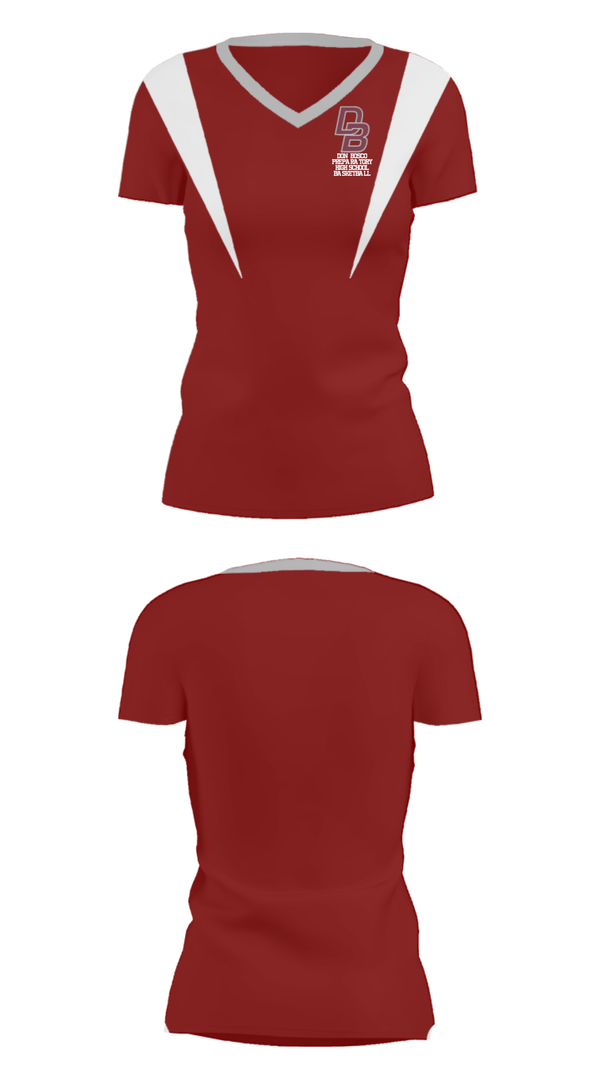 Women's Short Sleeve Vneck Shirt, Don Bosco Preparatory High School Basketball, Men's Basketball, Teamtime, Team time, sublimation, custom sports apparel, team uniforms, spirit wear, spiritwear, sports uniforms, custom shirts, team store, custom team store, fundraiser sports, apparel fundraiser
