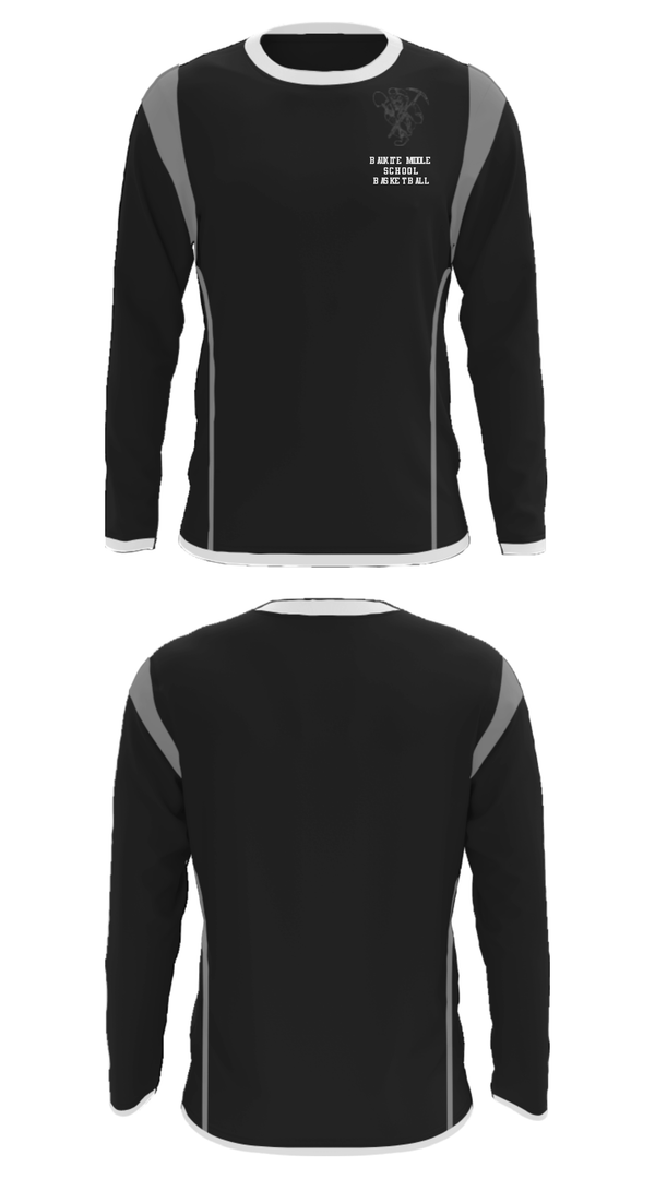 Long Sleeve Performance Shirt, Bauxite Middle School Basketball, Men's Basketball, Teamtime, Team time, sublimation, custom sports apparel, team uniforms, spirit wear, spiritwear, sports uniforms, custom shirts, team store, custom team store, fundraiser sports, apparel fundraiser