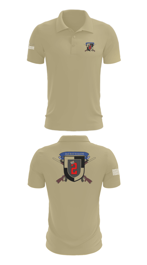 Short Sleeve Performance Polo, 2nd Battalion, Army, Teamtime, Team time, sublimation, custom sports apparel, team uniforms, spirit wear, spiritwear, sports uniforms, custom shirts, team store, custom team store, fundraiser sports, apparel fundraiser