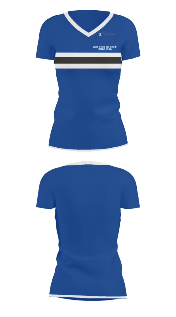 Women's Short Sleeve Vneck Shirt, Queen Of The Miraculous Medal School, Spirit Store, Teamtime, Team time, sublimation, custom sports apparel, team uniforms, spirit wear, spiritwear, sports uniforms, custom shirts, team store, custom team store, fundraiser sports, apparel fundraiser