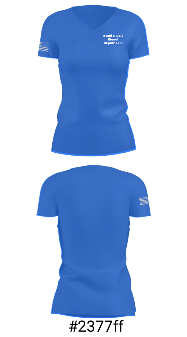 Women's Short Sleeve Vneck Shirt, R and R 24/7 Diesel Repair LLC, , Teamtime, Team time, sublimation, custom sports apparel, team uniforms, spirit wear, spiritwear, sports uniforms, custom shirts, team store, custom team store, fundraiser sports, apparel fundraiser