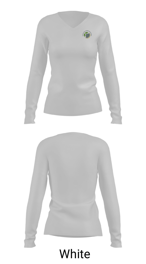 Women's Long Sleeve Vneck Shirt, Touch of power solutions, , Teamtime, Team time, sublimation, custom sports apparel, team uniforms, spirit wear, spiritwear, sports uniforms, custom shirts, team store, custom team store, fundraiser sports, apparel fundraiser