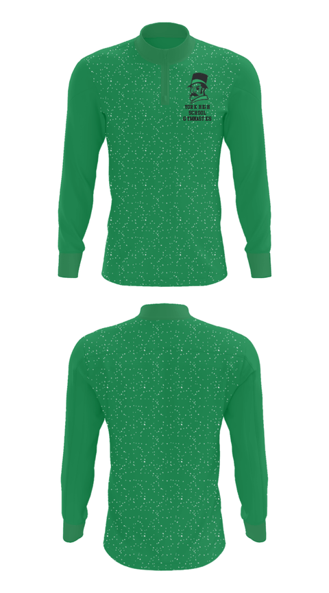 Quarter Zip Jacket, York High School Gymnastics, Spirit Store, Teamtime, Team time, sublimation, custom sports apparel, team uniforms, spirit wear, spiritwear, sports uniforms, custom shirts, team store, custom team store, fundraiser sports, apparel fundraiser