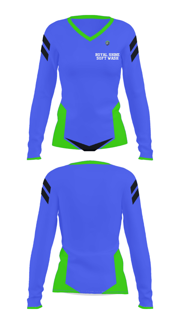 Women's Long Sleeve Vneck Shirt, ROYAL SHINE SOFT WASH, , Teamtime, Team time, sublimation, custom sports apparel, team uniforms, spirit wear, spiritwear, sports uniforms, custom shirts, team store, custom team store, fundraiser sports, apparel fundraiser