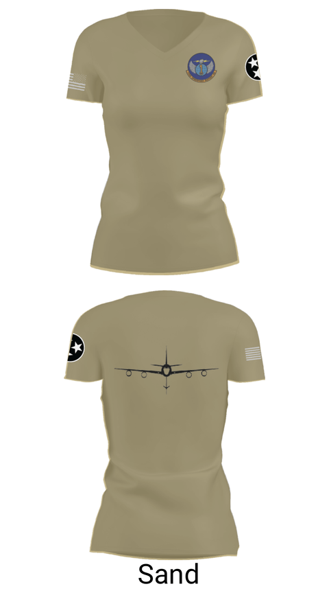 Women's Short Sleeve Vneck Shirt, 134 Operations Support Squadron, Air Force, Teamtime, Team time, sublimation, custom sports apparel, team uniforms, spirit wear, spiritwear, sports uniforms, custom shirts, team store, custom team store, fundraiser sports, apparel fundraiser