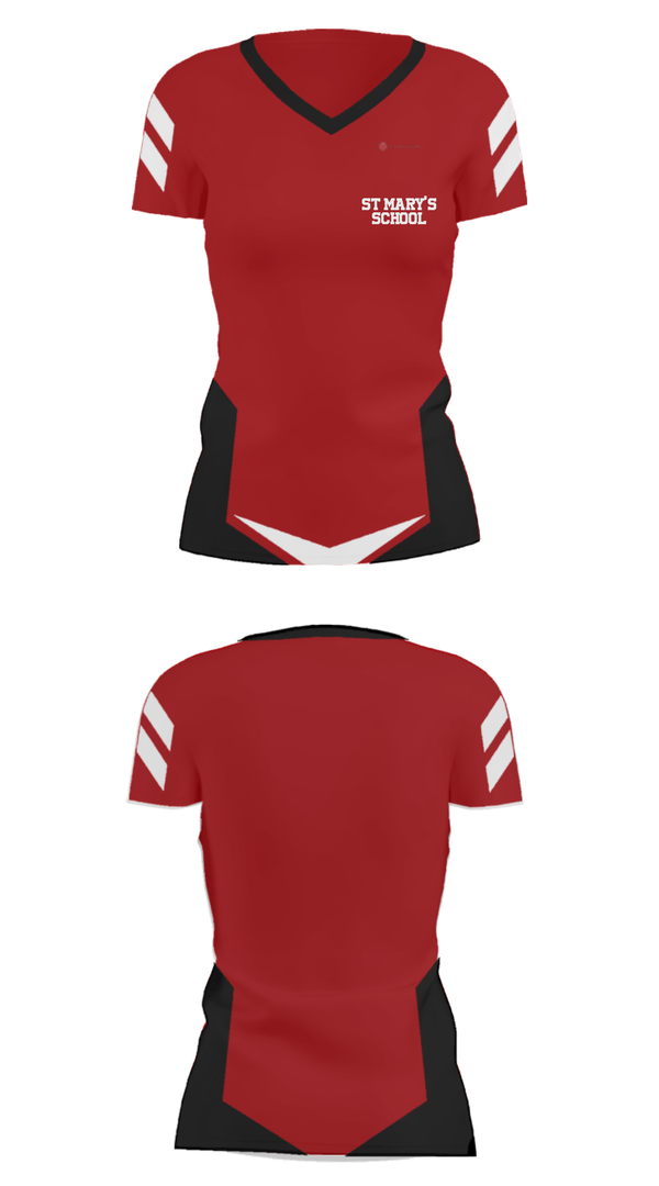 Women's Short Sleeve Vneck Shirt, St Mary's School, Spirit Store, Teamtime, Team time, sublimation, custom sports apparel, team uniforms, spirit wear, spiritwear, sports uniforms, custom shirts, team store, custom team store, fundraiser sports, apparel fundraiser