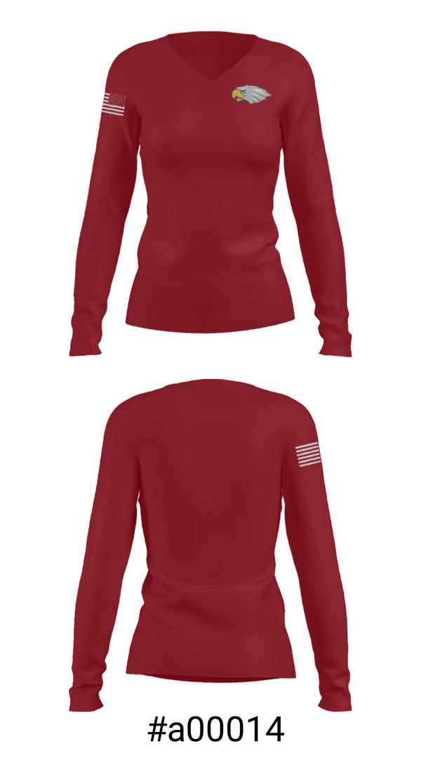 Women's Long Sleeve Vneck Shirt, Westmoreland High School, Men's Basketball, Teamtime, Team time, sublimation, custom sports apparel, team uniforms, spirit wear, spiritwear, sports uniforms, custom shirts, team store, custom team store, fundraiser sports, apparel fundraiser