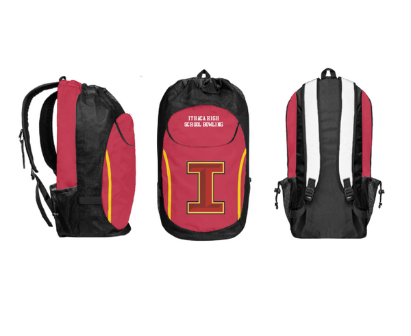 Gear Bag, Ithaca High School Bowling, Bowling, Teamtime, Team time, sublimation, custom sports apparel, team uniforms, spirit wear, spiritwear, sports uniforms, custom shirts, team store, custom team store, fundraiser sports, apparel fundraiser