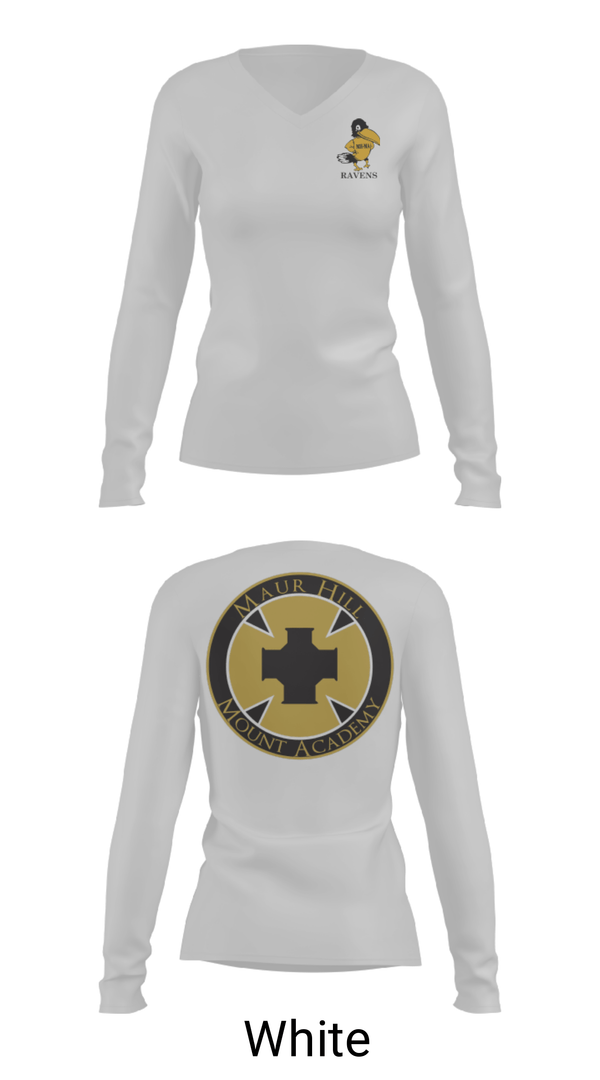 Women's Long Sleeve Vneck Shirt, Maur Hill - Mount Academy Swimming, Swimming, Teamtime, Team time, sublimation, custom sports apparel, team uniforms, spirit wear, spiritwear, sports uniforms, custom shirts, team store, custom team store, fundraiser sports, apparel fundraiser