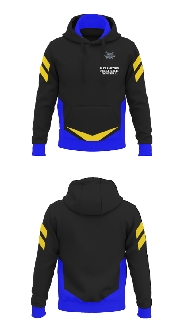 Hoodie, Pleasant Run Middle School Basketball, Men's Basketball, Teamtime, Team time, sublimation, custom sports apparel, team uniforms, spirit wear, spiritwear, sports uniforms, custom shirts, team store, custom team store, fundraiser sports, apparel fundraiser